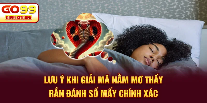 Lưu ý khi giải mã nằm mơ thấy rắn đánh số mấy chính xác